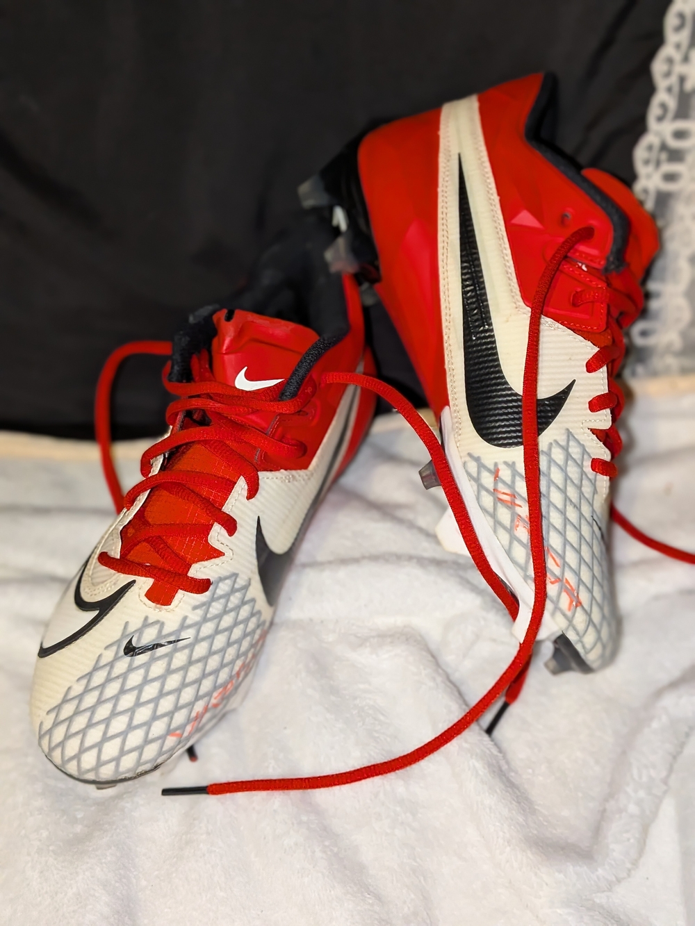 Nike Red, White & Black Soccer Cleats